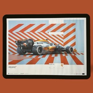 2021 Monaco Grand Prix F1 Poster McLaren x Gulf MCL35M Lando Norris 1202/5000
